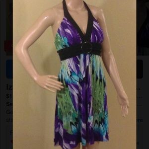 Multicolor Halter Dress